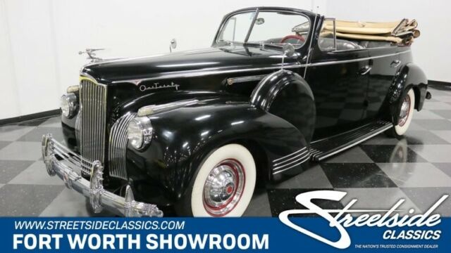 Classic Vintage Convertible, 282ci 8 Cylinder, Manual Transmission, Black 1941 Packard 120 --