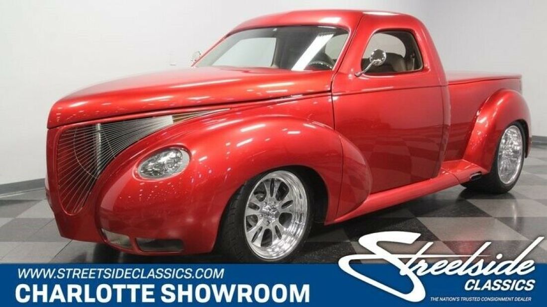classic vintage custom restored truck tilt bed Ridetech air ride Wilwood 1937 Studebaker Pickup Restomod
