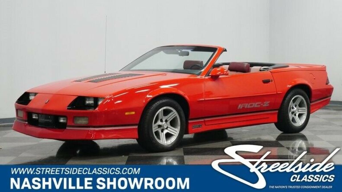 Classic vintage Iroc Camaro convertible 1989 Chevrolet Camaro IROC Z/28 Convertible