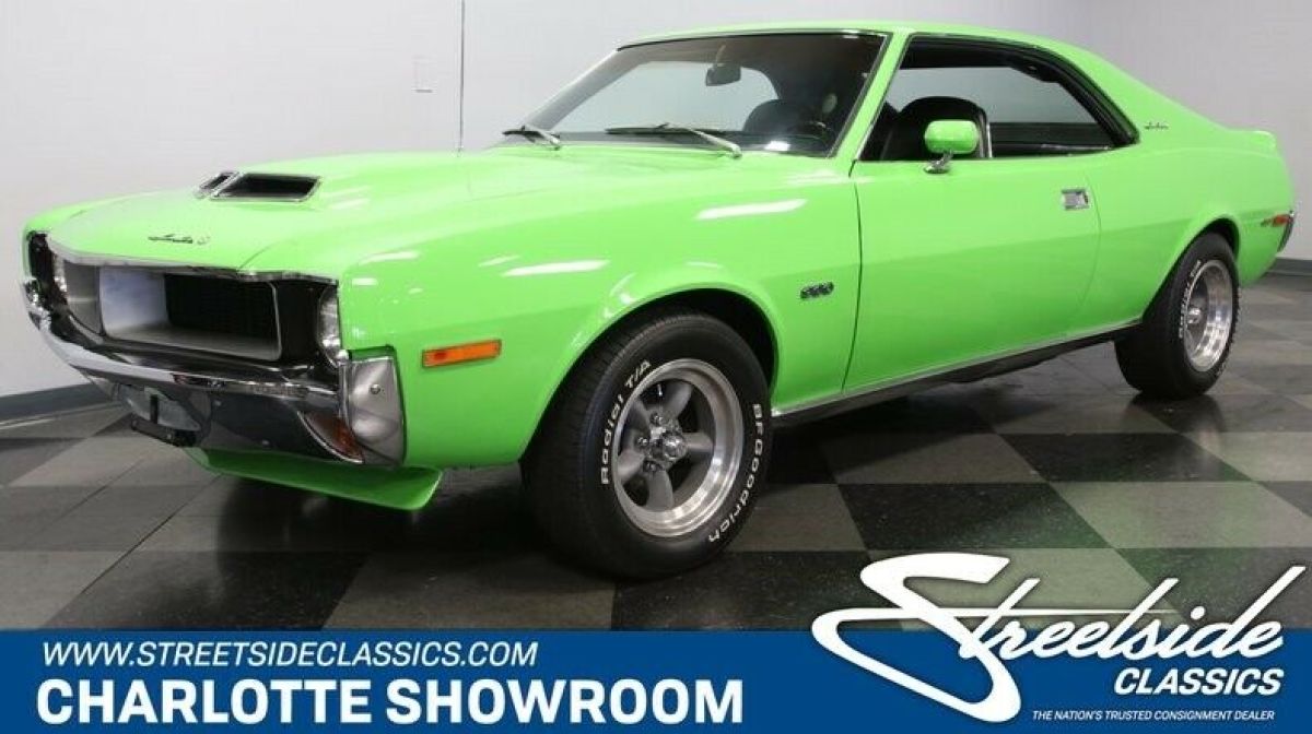 classic vintage Mopar chrome manual transmission dual exhaust 1970 AMC Javelin SST