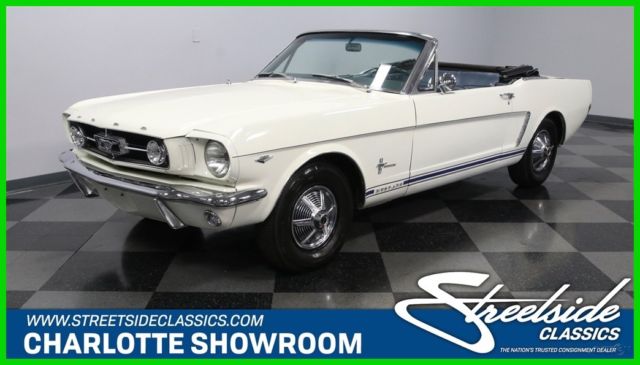 classic vintage pony wimbledon white blue muscle fomoco automatic droptop ragtop 1964 Ford Mustang Convertible Early Release