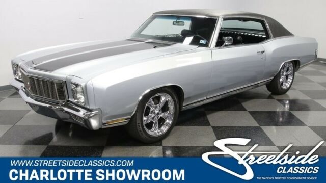 classic vintage restored chrome silver black stripe bbc chevy Flowmaster 12 bolt 1971 Chevrolet Monte Carlo --