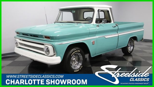 classic vintage truck black interior restored chevy bowtie chrome flowmaster 1964 Chevrolet C10 Custom Cab