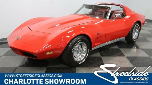 classic vintage vette sbc automatic air conditioning red interior 1973 Chevrolet Corvette Stingray