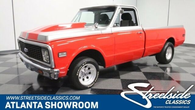 classics vintage chrome chevy 454 v8 big block red silver auto 1969 Chevrolet C-10 454