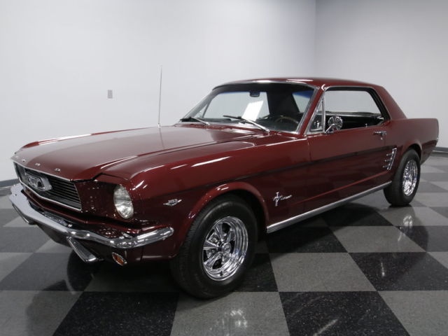 CLASSY PONY, CRATE 289 V8, 4 SPD, PWR DISCS, STRAIGHT/SOLID/CLEAN PAINT/INT, FUN 1966 Ford Mustang