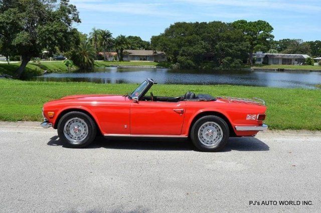 CLEAN BRITISH TR6 2.5L 6 CYLINDER 4 SPEED TWIN STROMBURG CARBURETORS PIMENTO RED 1972 Triumph TR-6
