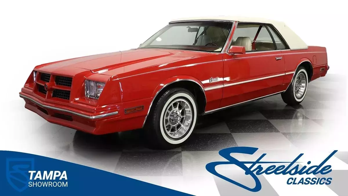 CLEAN HISTORY 318 V8 ENGINE AUTO POWER BRAKES AND STEERING ORIGINAL BRIGHT RED W 1981 Chrysler Cordoba LS