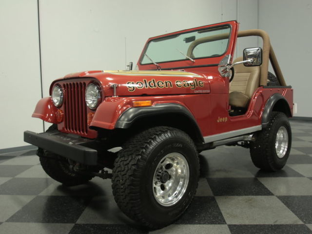CLEAN & RUGGED CJ5 GOLDEN EAGLE 4X4, 304 V8, MANUAL, LIFT, FULL SOFT TOP/DOORS! 1977 Jeep CJ Golden Eagle
