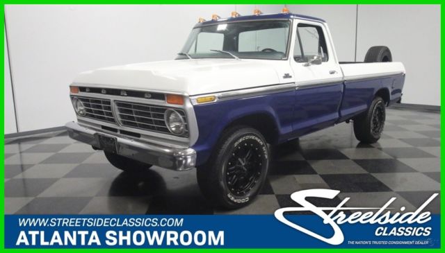 Collector Custom Classic Vintage F100 F150 351 V8 Auto Lifted Blue White Black 1977 Ford F-100 Ranger