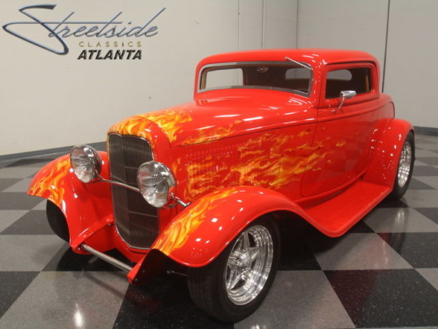 COLLECTOR-OWNED, NO-EXPENSE-SPARED BUILD, 500 MILES ON RESTO, CRATE 350, A/C, A+ 1932 Ford Coupe