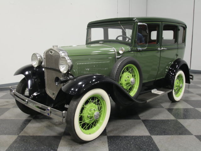COLLECTOR-OWNED SLANT WINDSHIELD SEDAN, GR8 COLOR COMBO, SOUTHERN CAR, I4, 3-SPD 1931 Ford Model A