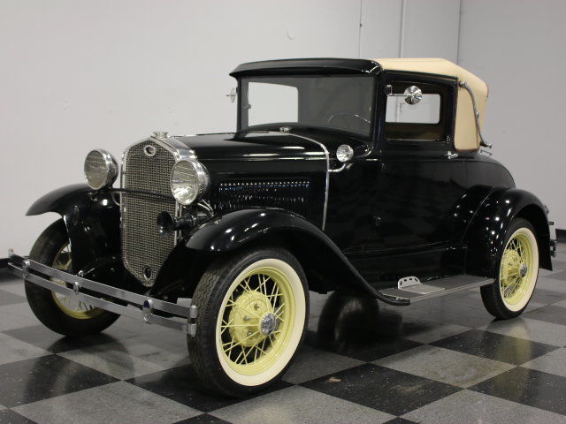 COLLECTOR OWNED SPORTS COUPE, RESTORED TO STOCK, STRONG INLINE 4, 3-SPEED!! 1931 Ford Model A Sports Coupe