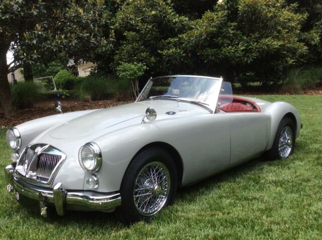 Completely Restored Rare 1962 MGA MKII Roadster in Dove Grey over Red Leather 1962 MG MGA MKII