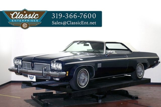 Convertible 455 Leather wrapped wheel Cd with Aux input non smoker we ship 1973 Oldsmobile Delta 88 3 owner air conditioning low miles solid and fun