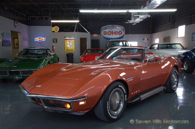 CONVERTIBLE, Bronze/Orange, EXCELLENT CONDITION, PS, PB, PW, Auto, GREAT DRIVER 1968 Chevrolet Corvette #'s Match