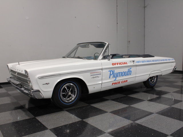CONVERTIBLE PACE CAR, POWER TOP, PS, MAGNUM 500, GREAT INVESTMENT GRADE CONV 1965 Plymouth Fury Sport