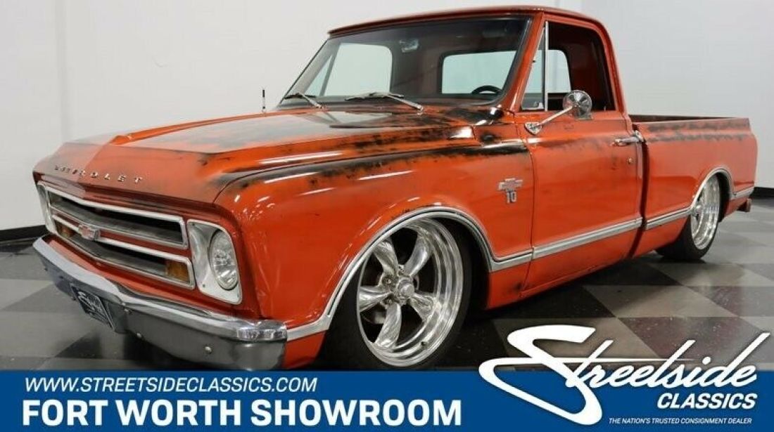 Cool C10 w/ Authentic Patina & Airbags, New Interior, 6L Vortec V8, Auto, A/C! 1967 Chevrolet C-10 Patina Restomod