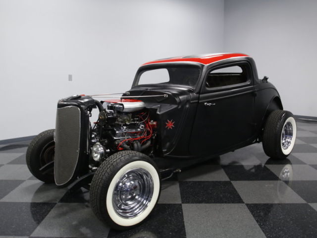 COOL COUPE, '69 VETTE 350 V8, AUTO, PWR WIN, FORD 9",4 LINK COILOVERS, FUN ROD!! 1934 Ford Coupe