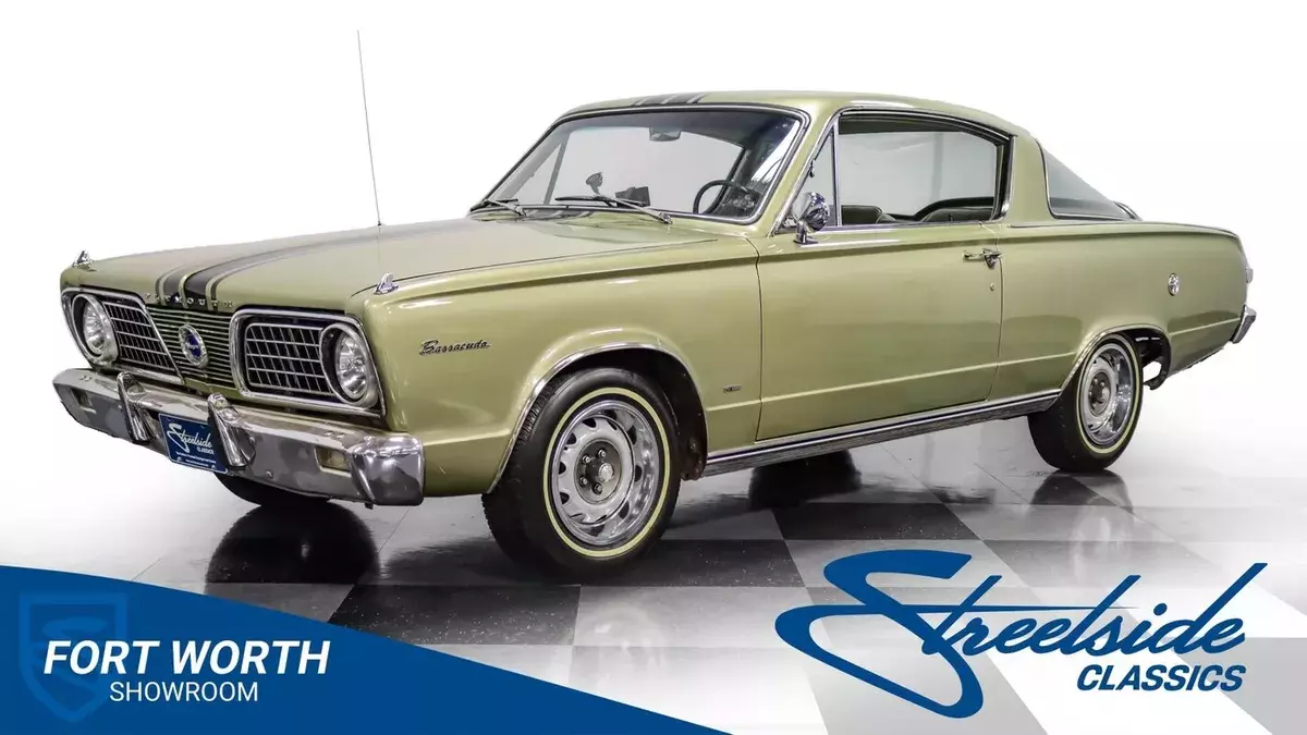 Cool Mopar! Rebuilt 273 V8 & Auto Trans, Front Disc Brakes, PS, A/C, Factory Col 1966 Plymouth Barracuda