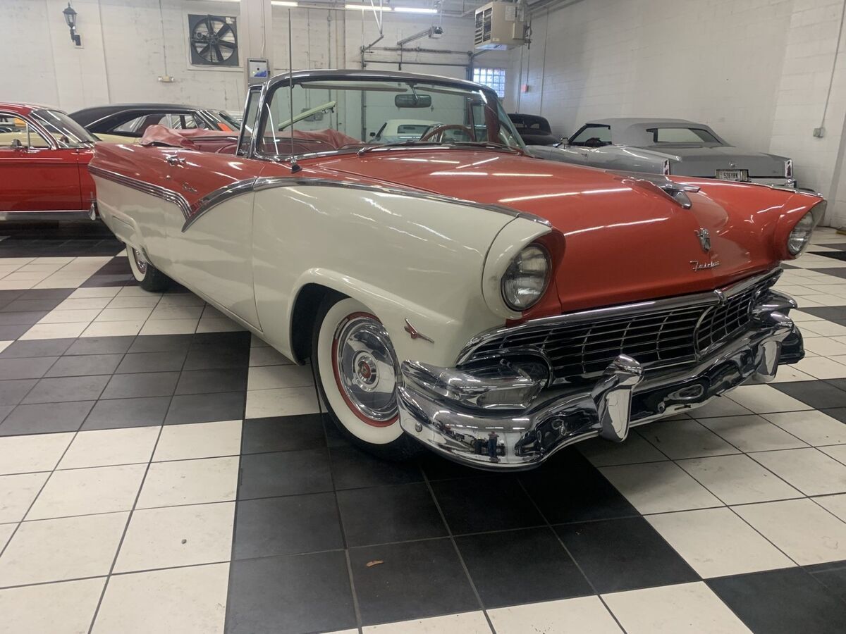 Coral Ford Sunliner with 0 Miles available now! 1956 Ford Sunliner