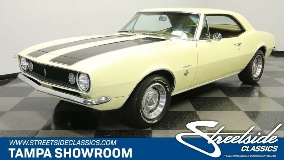 CORRECT 327 V8 FACTORY BUTTERNUT YELLOW FACTORY A/C ORIGINAL DOCUMENTATION 1967 Chevrolet Camaro
