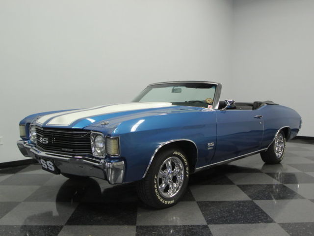 CORRECT MULSANNE BLUE, RARE BUILD SHEET, NEW 350 CRATE ENGINE, VERY NICE CAR! 1972 Chevrolet Chevelle SS