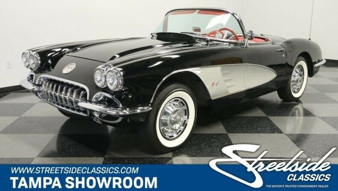 CRATE 350 V8 DUAL QUADS 4 SPEED COLD A/C HARD TOP & SOFT TOP GORGEOUS C1 1959 Chevrolet Corvette