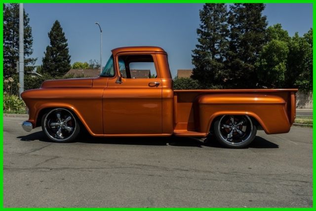 Custom 1957 Chevy Pickup Truck StreetRod 496/400 PDB PS Tilt Atomic Orange 55 56 1957 Chevrolet Other Pickups StreetRod