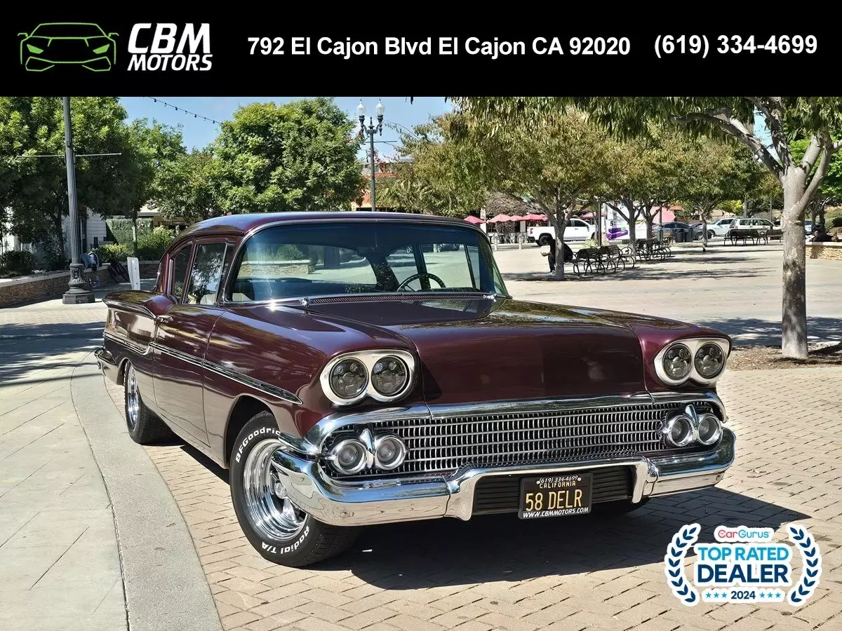 Custom 500 Miles Maroon 5.7 1958 Chevrolet Delray Custom