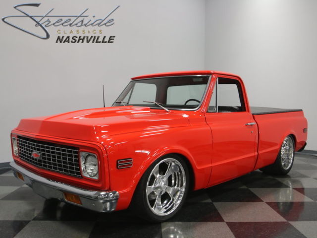 CUSTOM BILLET SPECIALTIES WHEELS, MEAN LOWERED STANCE, ROARING 383 STOKER, SWEET 1972 Chevrolet C-10