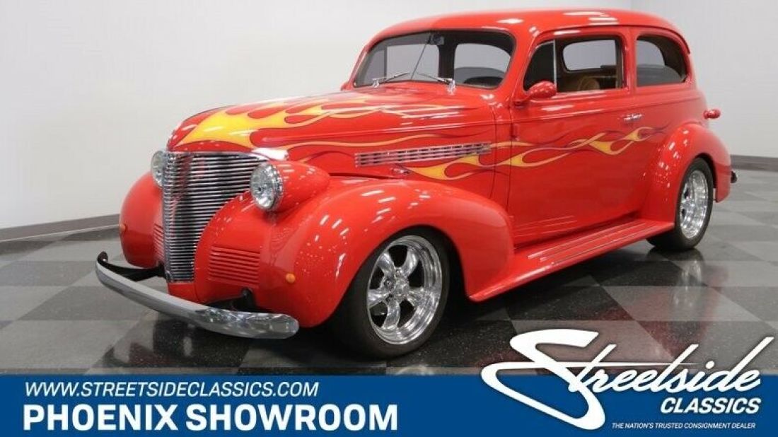 Custom Chevy Hot Rod V8 Auto Classic Vintage Collector A/C Steel Demon Flame Res 1939 Chevrolet Other 85