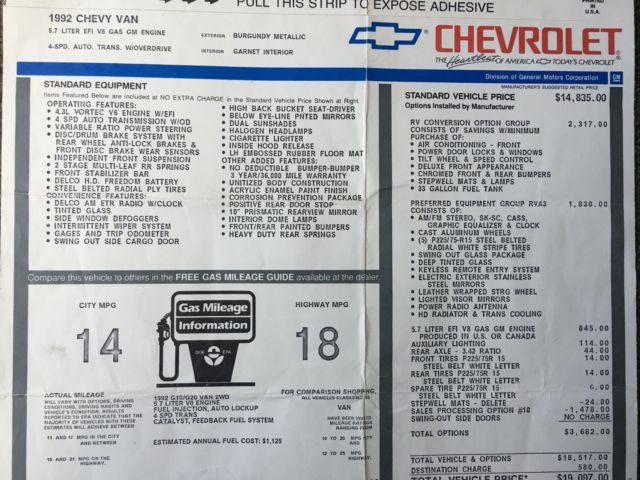 1992 Chevrolet G20 Van Custom Line-X Paint - photo 11