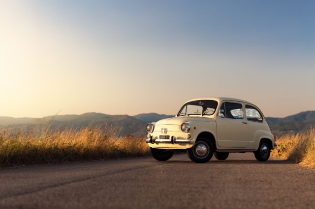 D model, paint code 234 Avorio Antico, Automotoclub Storico Italiano registered 1968 Fiat 600 D