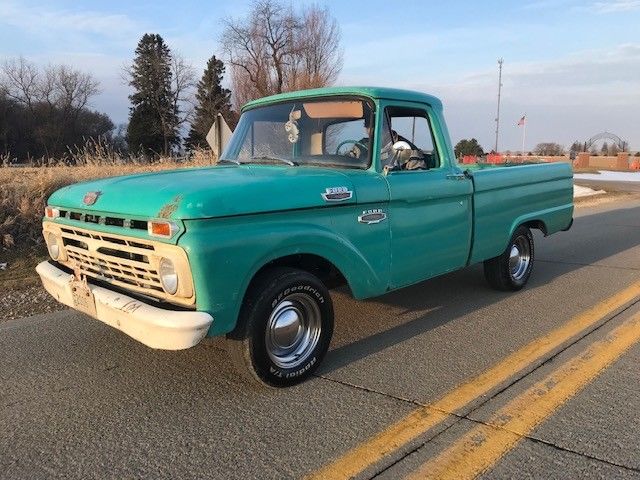 Daily driver, riding, driving ,6 cyl 3 speed manual 1/2 ton Short box SURVIVOR!! 1966 Ford F-100 NO RESERVE 1/2 ton short box HD VIDEO!!