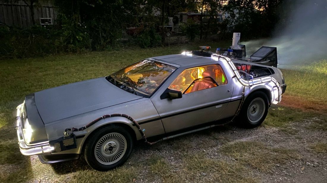 Delorean Time Machine Replica signed by "Doc Brown" Christopher Lloyd 1981 DeLorean