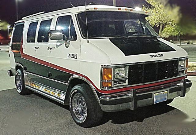 Dodge Ram Van 150 Shortie Hot-Rod 1990 Dodge Other White Black Red
