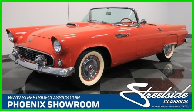 Droptop Hard Top Soft Classic Red White V8 Vintage Collector TBird Actual Bird O 1955 Ford Thunderbird