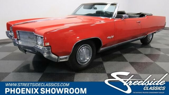 Droptop V8 Rocket Auto Classic Vintage Collector Olds 98 Red Black Original Vert 1969 Oldsmobile Ninety-Eight Convertible