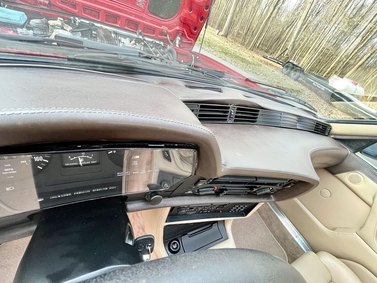 1987 BMW E24 Cinnabar Red on Natur RECENT ENGINE SERVICE AND FULL RECEIPTS - photo 12