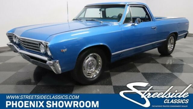 Elky Chevy V8 Auto Classic Vintage Collector Pickup Blue Original Edelbrock Blac 1967 Chevrolet El Camino --
