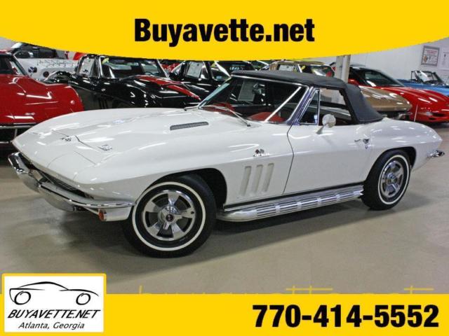 Ermine White Corvette Buyavette inc Atlanta 1966 Chevrolet Corvette Convertible