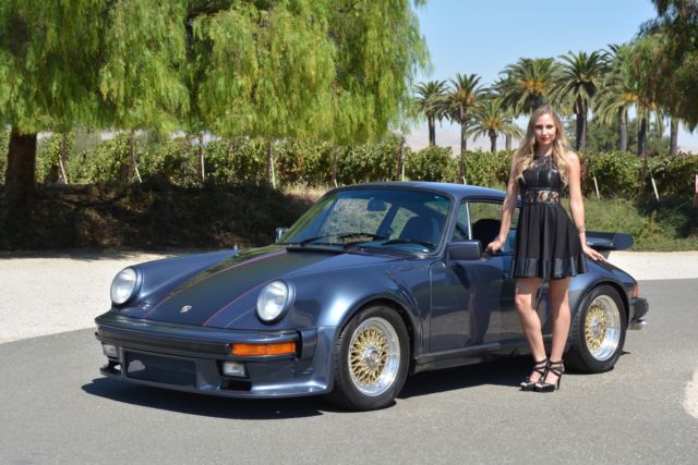 EURO FACTORY 930 TURBO COUPE "PACIFIC BLUE" LOW ORIGINAL MILES REBUILT ENGINE 81 1981 Porsche 930 930 TURBO COUPE