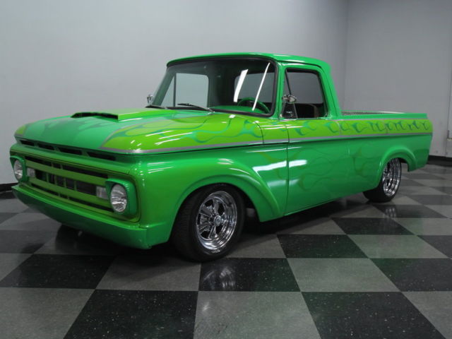EXC CUSTOM, 348 V8 2X-QUAD, TH400, 4 WHL PWR DISC/STEER, SHAVED,NICE BOD, CLEAN! 1961 Ford F-100