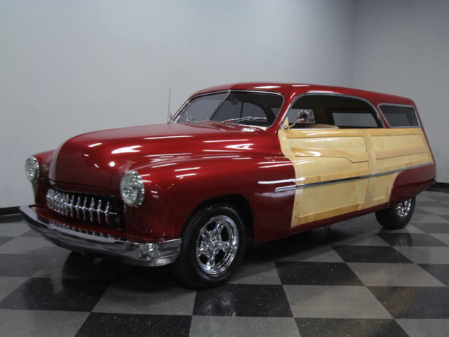 EXC CUSTOM, 350 V8, TH350 AUTO, A/C, PWR WIN, LEATHER, EXC PAINT/BOD/INT, RARE! 1950 Mercury Monterey Woody Wagon