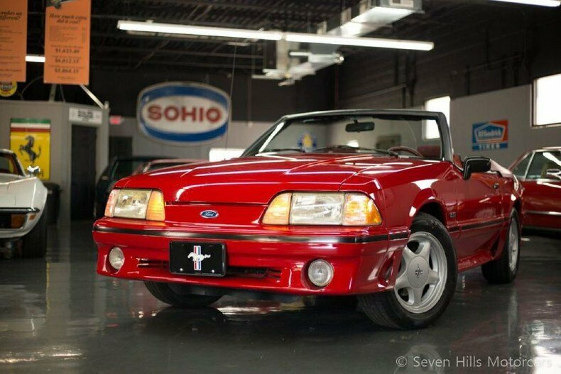 Excellent Condition, UNBELIEVABLY CLEAN & NICE, Very Low Miles, Red/Red 1992 Ford Mustang GT Convertible