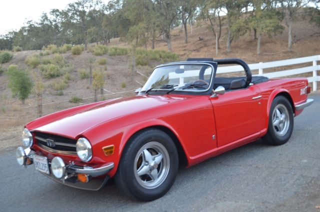 EXTENSIVE MECHANICAL & COSMETIC RESTORED CA. CAR - OVER $20K in MECHANICAL! 1976 Triumph TR-6 RESTORED & FACTORY HARDTOP!