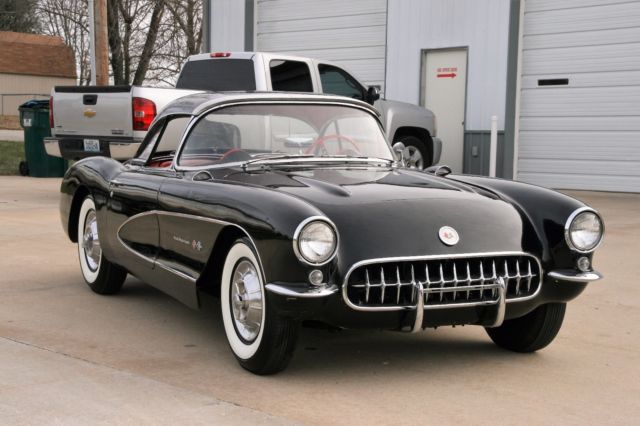 EXTREMELY RARE 1957 CORVETTE FUELIE 1 OF 102 BUILT ONYX BLACK ON RED PW 1957 Chevrolet Corvette FUEL INJECTION