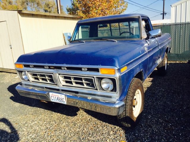 F250 Pickup Truck Original 4X4 Runs Well 4 Speed Great Patina 351 M 1977 Ford F-250 Custom