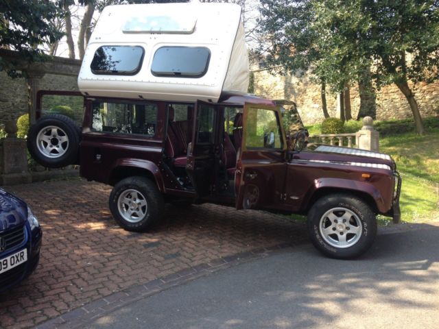 Factory 200 TDi Disc Brake Model, Leather, Dormobile Camper Roof Twin Bunks 1993 1900 Land Rover Defender 110 County Station Wagon Dormobile Camper